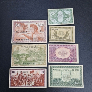 Combo 7 tờ mệnh giá nhỏ nhất thời Đông Dương 1939