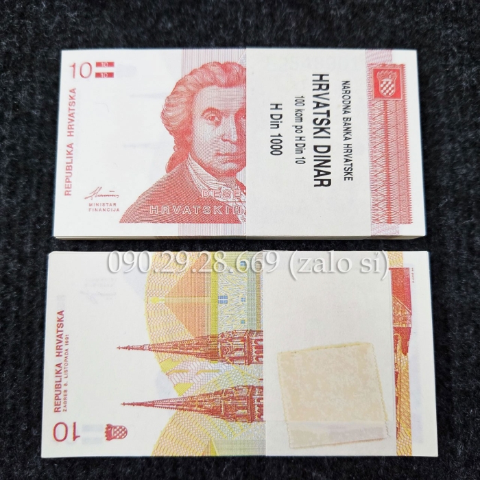 Xấp 100 tờ Croatia 10 UNC