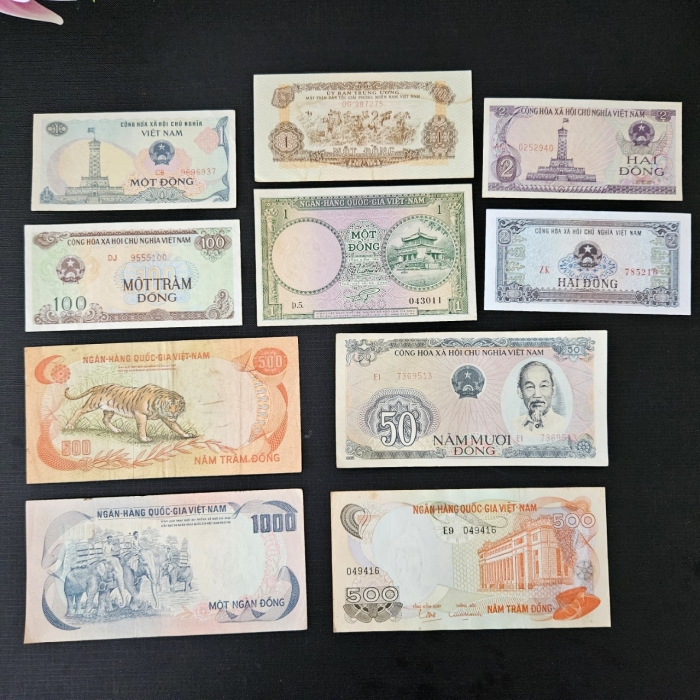 Combo 10 tờ tiền xưa Việt Nam từ năm 1964-1991
