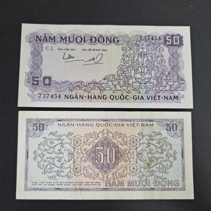 50 đồng dây leo tím - Việt Nam Cộng Hòa 1966