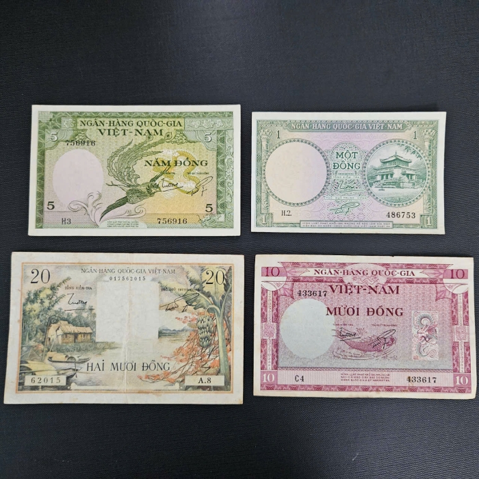 Full set 4 tờ VNCH năm 1955 - 1956