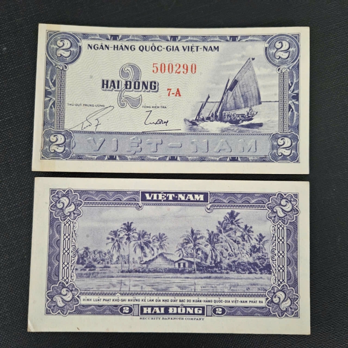 2 đồng Việt Nam Cộng Hòa năm 1955