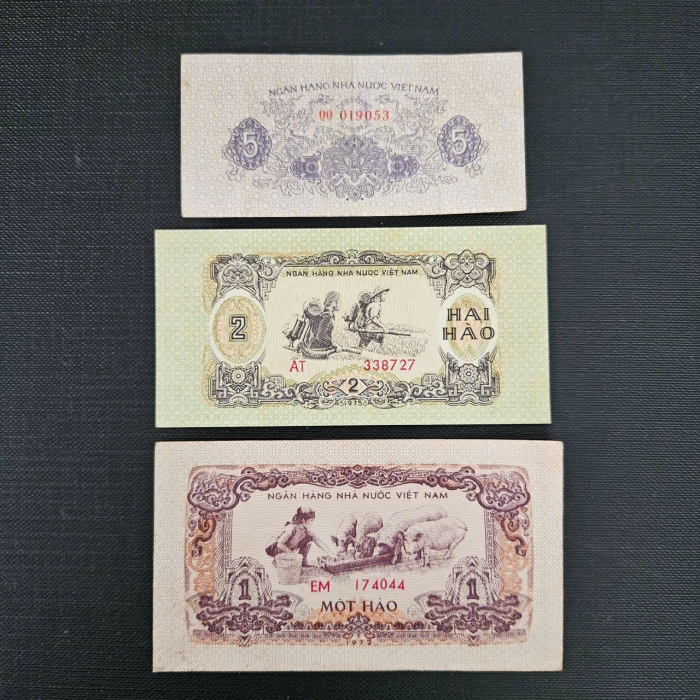 Combo 3 tờ mệnh giá nhỏ Bắc Việt 1964-1975