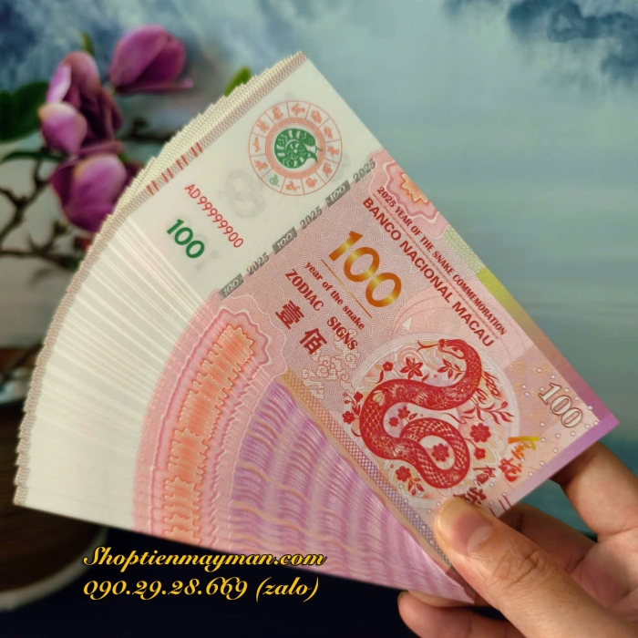 Tiền Con Rắn Macau (10 Patacas) Lưu Niệm Lì Xì Tết 2025