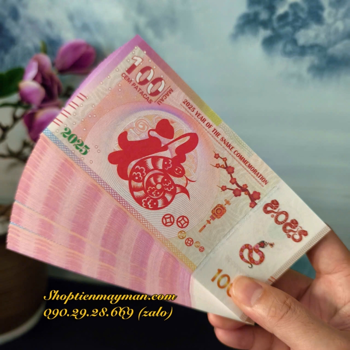 Tiền Con Rắn Macau (10 Patacas) Lưu Niệm Lì Xì Tết 2025