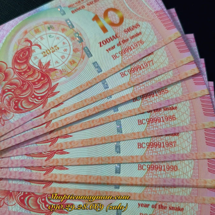 Tiền Con Rắn Macau (10 Patacas) Lưu Niệm Lì Xì Tết 2025