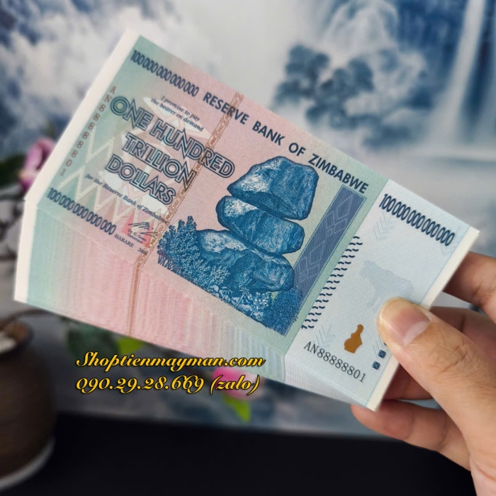 Tiền Lưu Niệm 100 Ngàn Tỷ Zimbabwe 